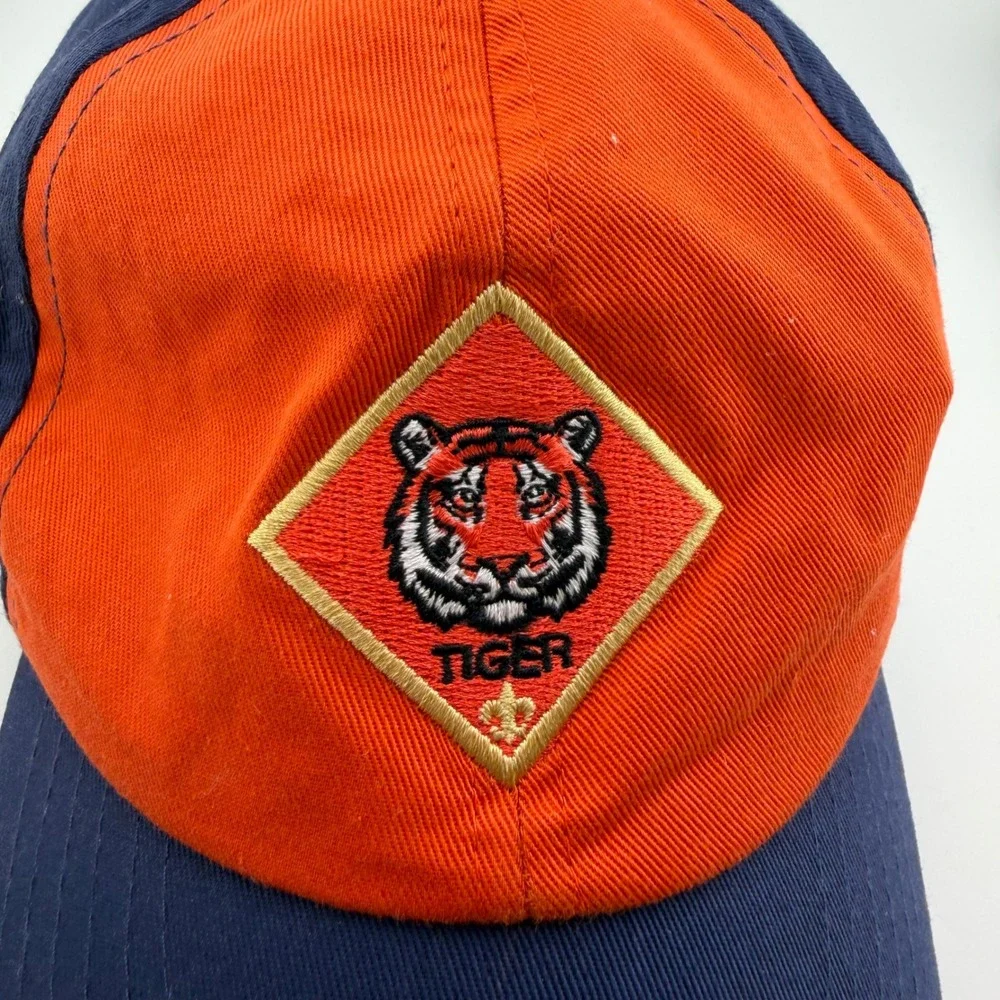 Kids Cub Scouts Tiger Embroidered‎ Baseball Cap Blue Orange Adjustable Youth